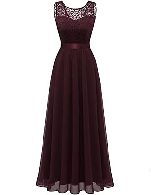 #ad Cocktail Dresses Prom Dress for Teens Wedding Guest Large Long burgundy $76.34