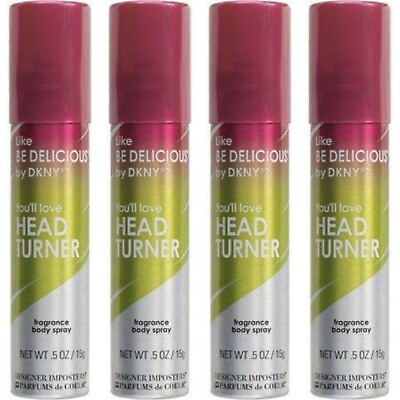 Designer Imposters HEAD TURNER Fragrance Body Spray 4 PK Travel Size 0.5oz $9.98
