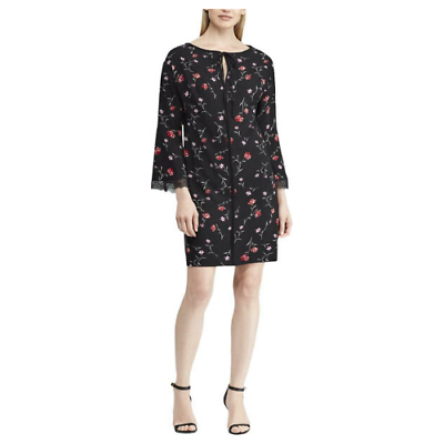 American Living Womens Party Dress Crepe Cocktail Floral Print Pullover Plus 16 $12.00