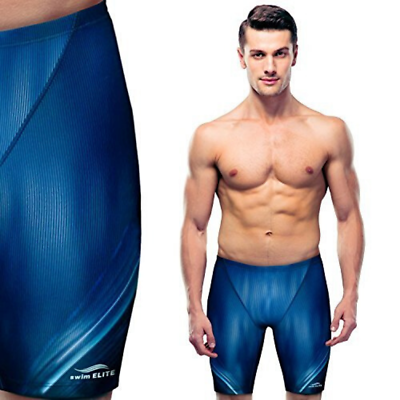 Professional Men#x27;s Blue Swim Jammer Perfect Swimwear for Performance in Large $11.99