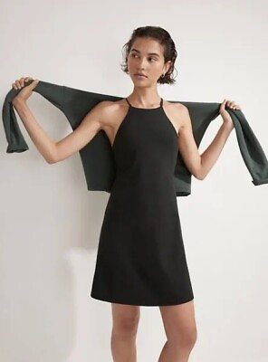 #ad Madewell Womens Large Black Dresses Mwl Flex 2.0 Fitness Dress New Solid $51.00