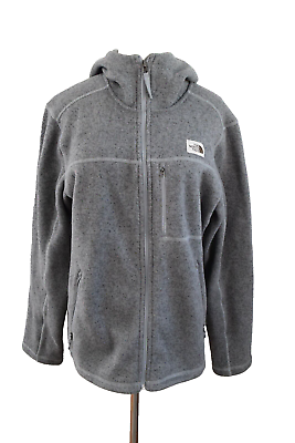 #ad The North Face Gray Gordon Lyons Sweater Hoodie Fleece Jacket Mens Medium $39.95