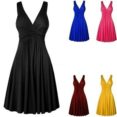 #ad Cocktail Lady Formal Women Plus Size Elegant Sexy Evening Dress Dresses V Neck $20.31