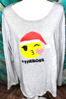 North Pole Women#x27;s Christmas Long Sleeve T Shirt Size 3X #The Boss $8.99