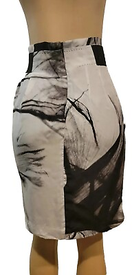 #ad Zara High Waisted Gray Black Size S Women#x27;s Paperbag Skirt #Z $23.00