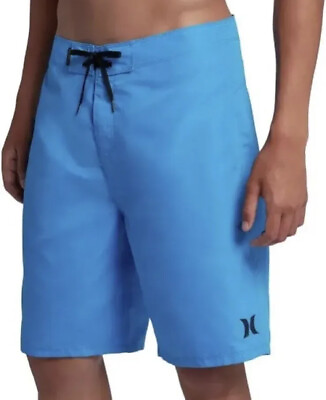 #ad Hurley Men#x27;s One Fountain Blue Boardshort Length 22” Swimwear SZ 28 NEW. $17.45