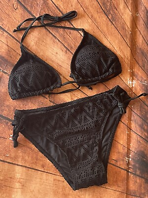 #ad Swimwear Black Swimsuit Women Bikini Size M $24.99
