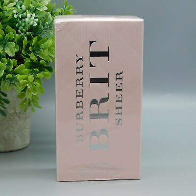 Burberry Brit Sheer For Her Eau de Toilette Spray 3.3 oz New In Box SEALED $49.98
