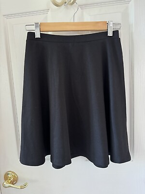 #ad ZENANA STYLES Skirt 1940s Style A line Black Short Swing Pinup Rockabilly S $18.95
