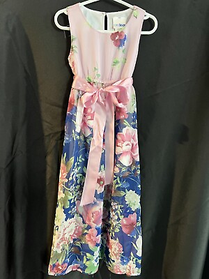 #ad New Floral sleeveless Girls Dress Size 4 $10.99