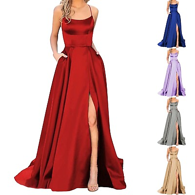 #ad Prom Dresses Ladies Long Women Semi Formal Cocktail Dresses for Women Evening $25.13
