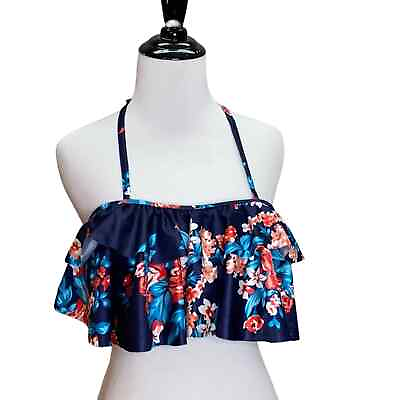 Popreal Floral Ruffle Bikini Top NWT $15.00