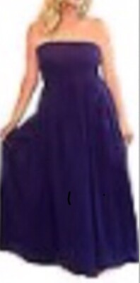 #ad #ad ❤️Romantic Gypsy BoHo DRESS Maxi Smocked Top Spaghetti Straps OS One Size NWT $69.00