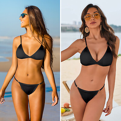#ad Women Brazilian Sexy Bandage Bikini Set Swimwear Swimsuit Bathing Suit Beachwear $9.92