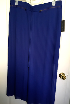 #ad Worthington Skirt Womens PXL Blue Chiffon Pleated Maxi Petite Casual $15.90