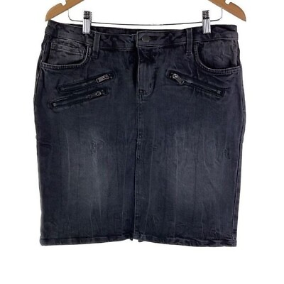 #ad a.n.a. Black Denim Mini Jean Skirt women#x27;s Size 10 $9.99