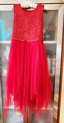 #ad Lilt Red Formal Easter Evening Sleeveless with sequin Dress Girls#x27; Size 16 $24.99