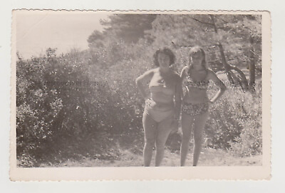 #ad Pretty Cute Curvy Women Beach Bikini Swimsuit Chubby Females Vintage Old Photo $12.99