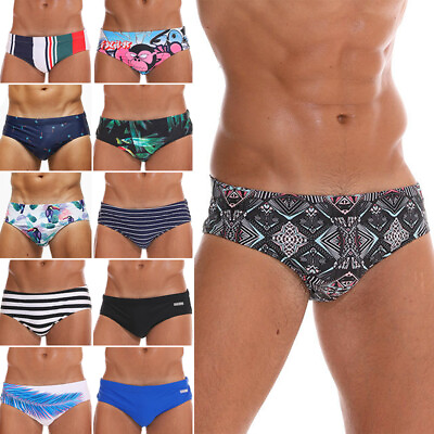 #ad Men#x27;s Board Shorts Swimming Briefs Trunks Swimsuit Underwear Bikini Quick Drying $14.99
