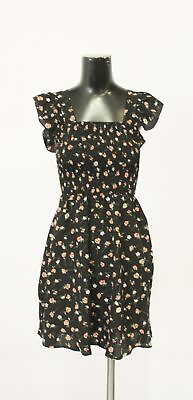 #ad Shein Women#x27;s WYWH Backless Ruffle Casual Floral Boho Dress DM9 Black Size XS $8.99