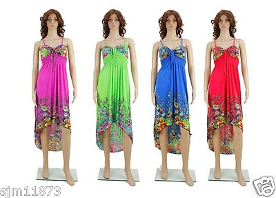 #ad WOMENS Summer Dress Sundress Hi Lo Cover Up Juniors Teen Girls Floral $16.99