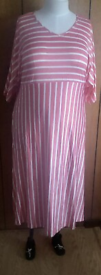 #ad striped orange long dress size 2 X $19.00