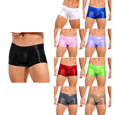 #ad Men#x27;s Underwear Boxer Soft Comfortable Silky Underpants Trunks Swimming Shorts $3.67
