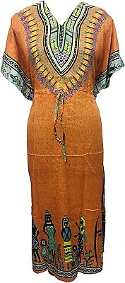 #ad Long Women Kaftan Dress Plus Size Caftan Loungewear Abaya Ethnic for Women Cover $33.03