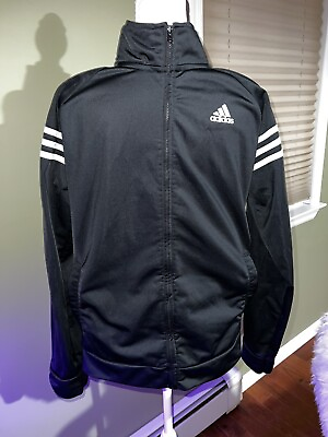 #ad Adidas 3 stripes Jacket in Black teens size XL $20.00