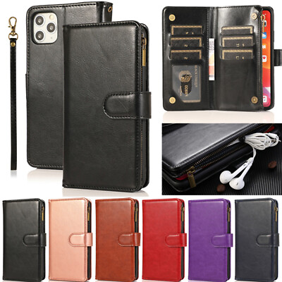 Zipper Flip Wallet Leather Cover Case For iPhone 14 13 12 11 XR XS Max 7 8 Plus $9.34