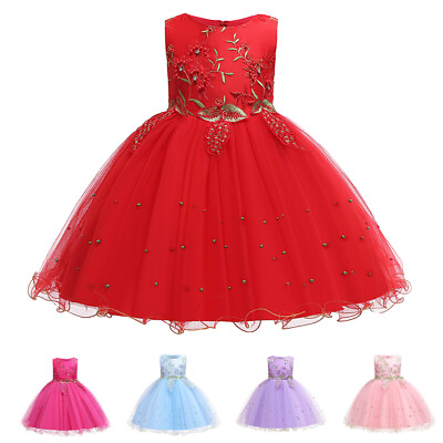 #ad Elegant Kids Princess Dresses Flower Wedding Children Fancy Girls Party Dresses C $30.07