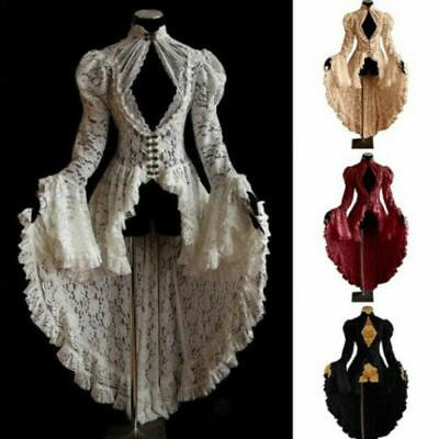 Gothic Long Renaissance Breathable Steampunk Corset Dress Lace Dress Plus Size $69.99
