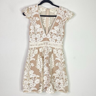 For Love and Lemons Temecula Lace Embroidered Mini Dress Size Small $125.00