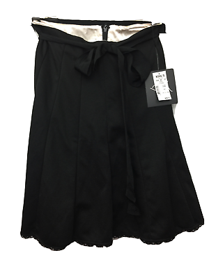 #ad NWT Kohls Black Tie Skirt Size 7 $11.95