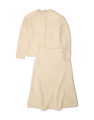 #ad LAURA BIAGIOTTI Womens 2 Piece Skirt Set IT 46 Large W30 Off White AZ08 GBP 42.65