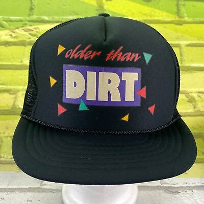 #ad Older Than Dirt Snapback Hat Baseball Cap Mesh Back Foam Party Over The Hill Gag $17.99