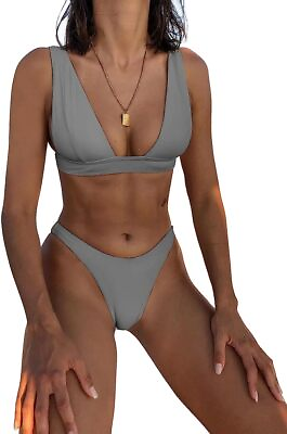 #ad Hatant Bikini Sets for Women Two Piece Swimsuit V Neck Push Up Triangle Top with $81.65