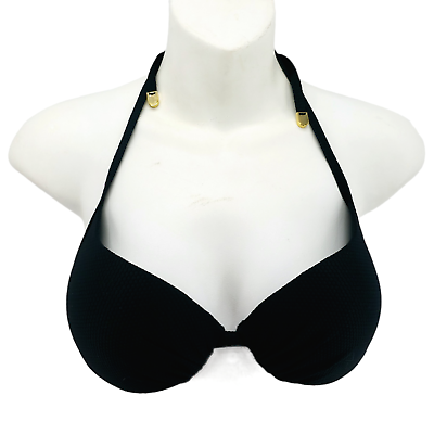 #ad TOPSHOP Separates Black Bikini Top Textured Size US6 EU 38 $8.00
