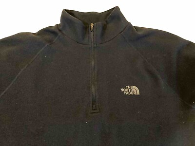 #ad The North Face Men’s Black 1 4 Zip Long Sleeve Fleece Jacket Size Large $18.00