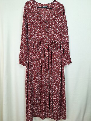 #ad Shein Ladies Size XS Button Up Pockets Long Sleeve Floral Maxi Dress GBP 8.50