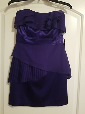 #ad Teen Girls Purple Party Dress Size 5 $12.99