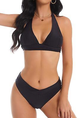 #ad SOULSHE Bikini Sets for Women Two Piece Womens Swimsuits Sexy Adjustable Halter $24.78