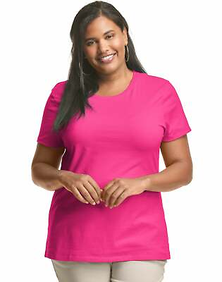Just My Size T Shirt Cotton Jersey Short Sleeve Crewneck Women#x27;s Tee Plus Size $11.34