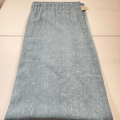 #ad vintage sears curtain panel solid blue blend usa rod pocket mcm $49.99