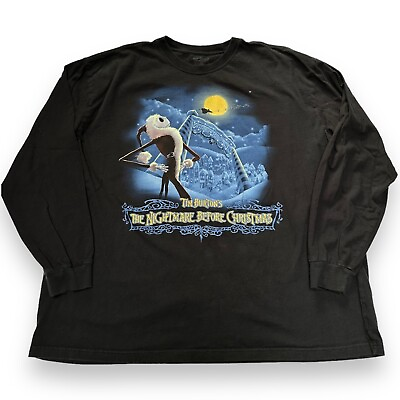Vintage 2000s The Nightmare Before Christmas Long Sleeve T Shirt Size XXL $39.99