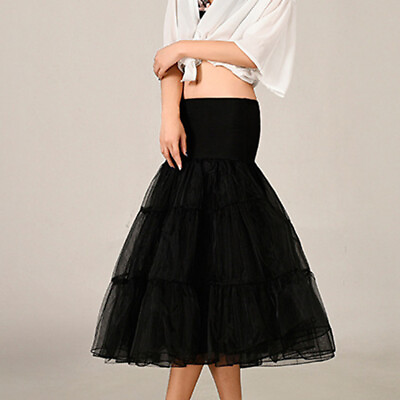 Retro Mesh Underskirt 50s Swing Vintage Petticoat Rockabilly Tutu Skirt LK $11.91