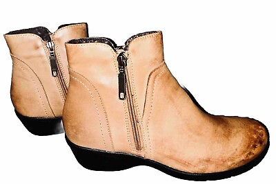 #ad Propét Women#x27;s Waverly Ankle Bootie Size 8.5 WIDE Tan GREAT CONDITION $49.00