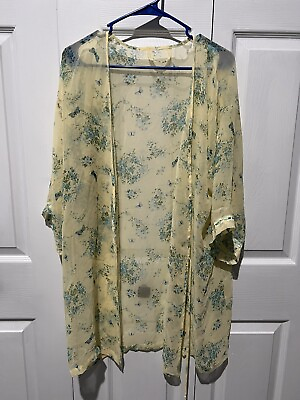 #ad Women’s yellow cover up size Large $9.00