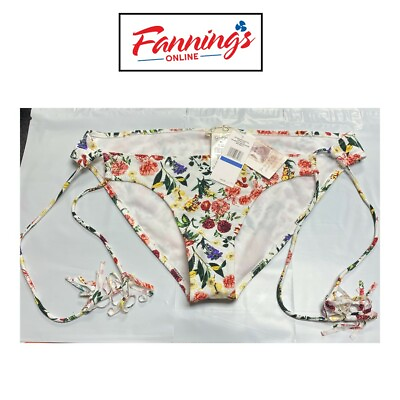 #ad Jessica Simpson Tie Tassel Floral Bikini Bottom E41 $13.95