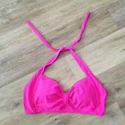 #ad NWT Holipick Hot Pink Bikini Halter Top Size 20W $12.99